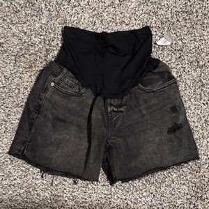 Old Navy High Waist Black Denim Shorts